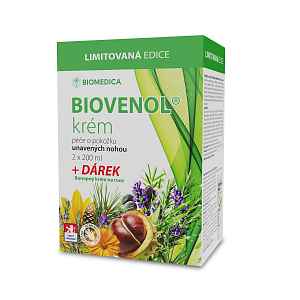 Biomedica Biovenol krém 2x200 ml + konopný krém na ruce 100 ml