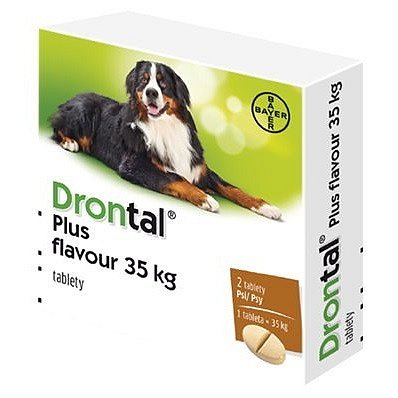 Drontal Plus Flavour pro psy 35kg 2 tablety