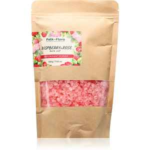 Folk & Flora Raspberry & Rose koupelová sůl 500 g