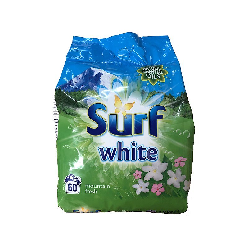 SURF White Mountain Fresh prací prášek na bílé prádlo 60 dávek