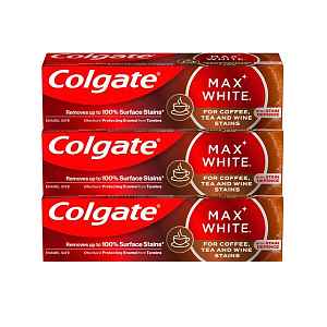 Colgate Max White Coffee, Tea & Wine zubní pasta 3×75 ml
