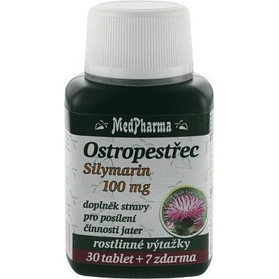 MedPharma Ostropestřec (Silymarin 100 mg) tablety 37