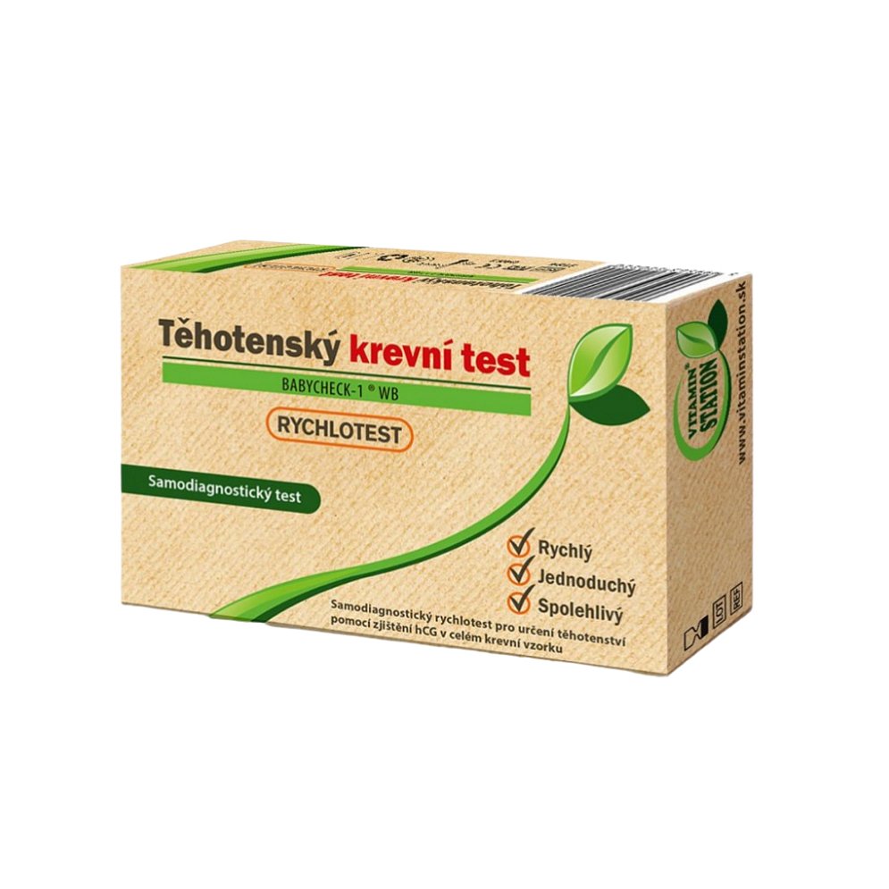 VITAMIN STATION Rychlotest Těhotenský krevní test 1 ks