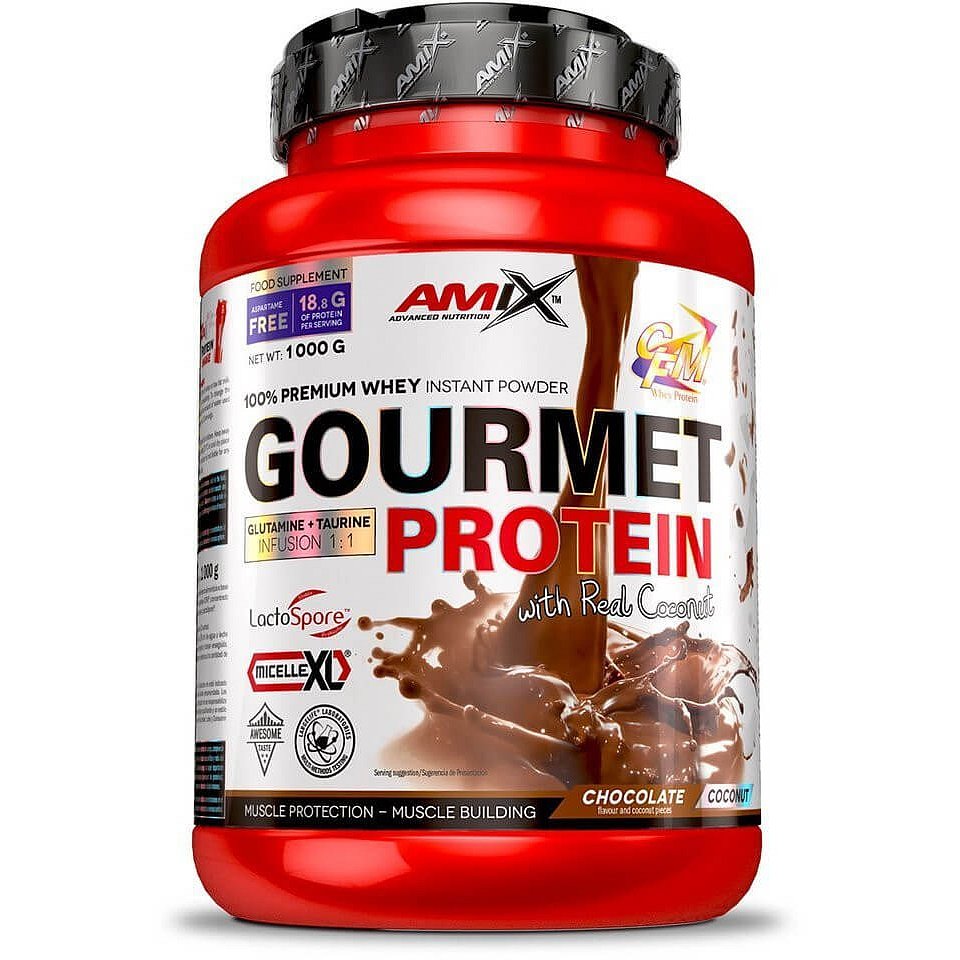 AMIX Gourmet Protein, Čokoláda-kokos, 1000g