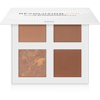 Revolution PRO 4K Bronzer Palette bronzující paletka odstín Cool 4 x 4 g