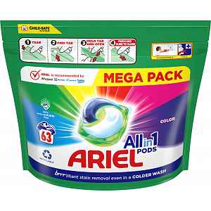 Ariel Color gelové kapsle na praní 63 ks