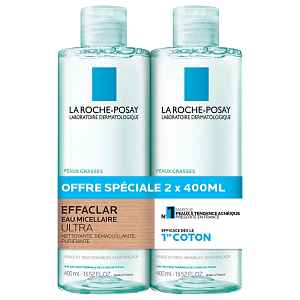 La Roche Posay Sada odličovacích čisticích micelárních vod Effaclar (Purifying Micellar Water) 2 x 400 ml