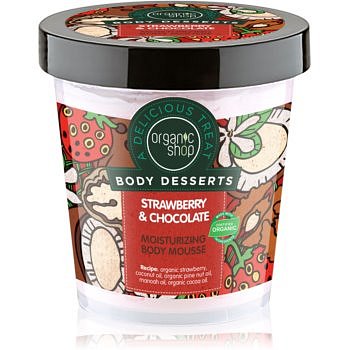 Organic Shop Body Desserts Strawberry & Chocolate tělová pěna s hydratačním účinkem  450 ml