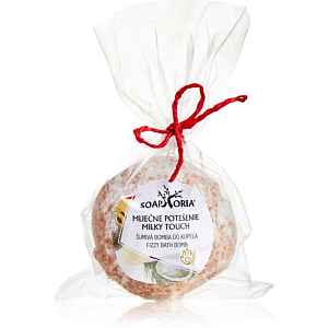 Soaphoria Milky Touch Fizzy Bath Bomb regenerační koupelový balistik se zpevňujícím účinkem 85 g