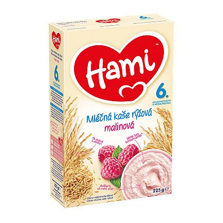 Hami kaše ml.rýžová malinová 225g - balení 2 ks