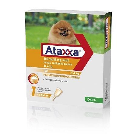 Ataxxa pro psy do 4 kg spot-on 1x0,4 ml