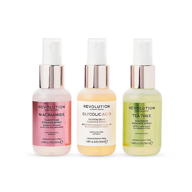 Revolution Sada mini sprejů Mini Essence Spray Kit: So Soothing 3 x 50 ml