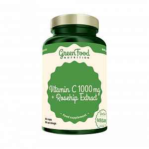 GREENFOOD NUTRITION Vitamin C 1000 + extrakt ze šípků 60 kapslí