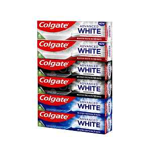 Colgate Advanced White Mix bělicí zubní pasta 6×75 ml