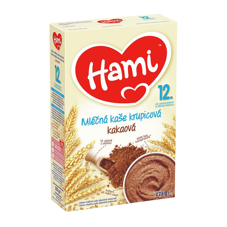 Hami kaše ml.krupicová kakaová 225g - balení 2 ks