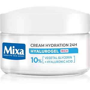 Mixa Hyalurogel Rich hydratační krém na obličej s kyselinou hyaluronovou 50 ml