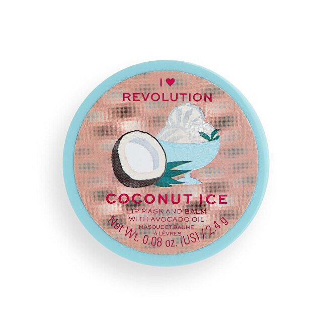 Revolution Maska na rty Coconut Ice (Lip Mask and Balm with Avocado Oil)  2,4 g