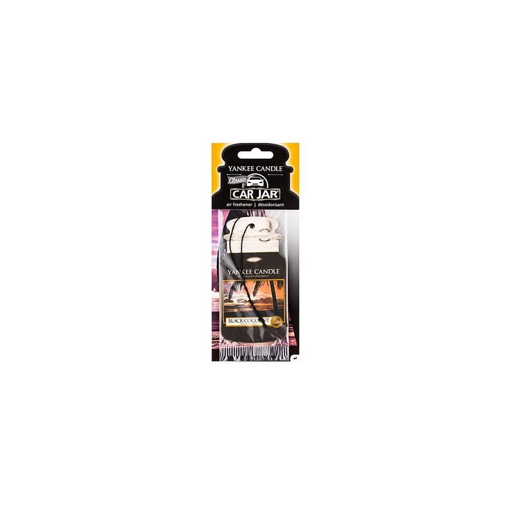 YANKEE CANDLE Papírová visačka do auta Černý kokos (Black Coconut) 1 ks
