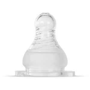 Baboo Liquid Silicone Teat Fast Flow savička na láhev Narrow Neck 6m+ 2 ks