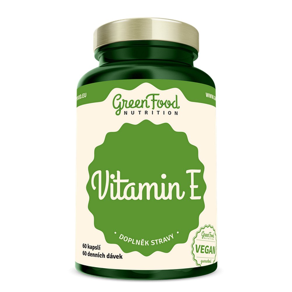 GREENFOOD NUTRITION Vitamin E 60 kapslí