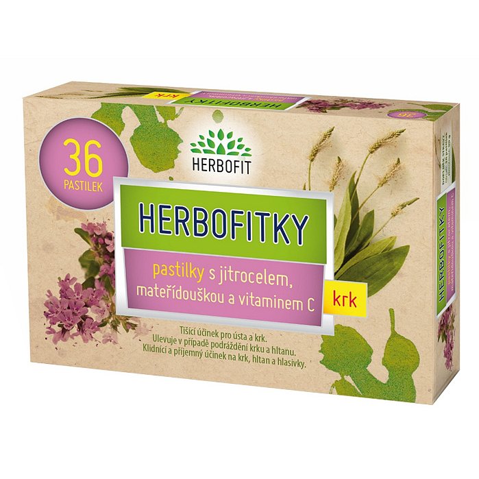 Herbofitky s jitrocelem, mateřídouškou a vit.C 36ks