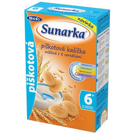 Sunarka piškotová kašička mléčná 225g