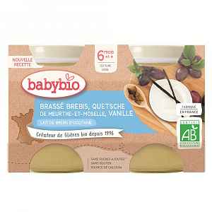 Babybio Brassé z ovčího mléka mirabelky vanilka 2x130g