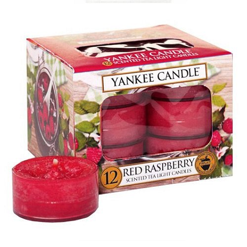 Yankee Candle Aromatické čajové svíčky Red Raspberry  12 x 9,8 g