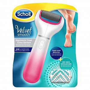 Scholl elektrický pilník na chodidla Velvet Smooth a extra drsná rotační hlavice s diamantovými krystalky