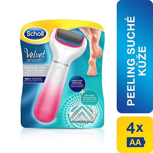 Scholl elektrický pilník na chodidla Velvet Smooth a extra drsná rotační hlavice s diamantovými krystalky