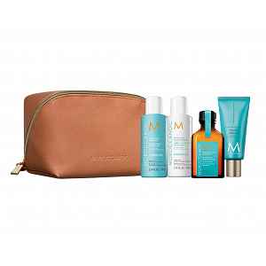 Moroccanoil Travel Hydration cestovní sada na všechny typy vlasů 4 ks + taštička