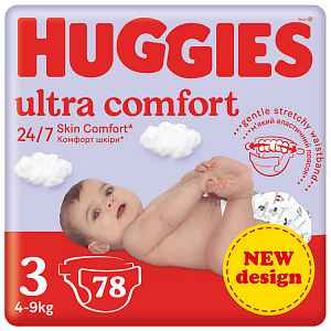 HUGGIES® Pleny jednorázové Ultra Comfort Jumbo 3, 78 ks