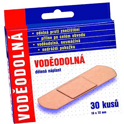 Náplast ASP voděodolná 19x72mm KRB 30ks