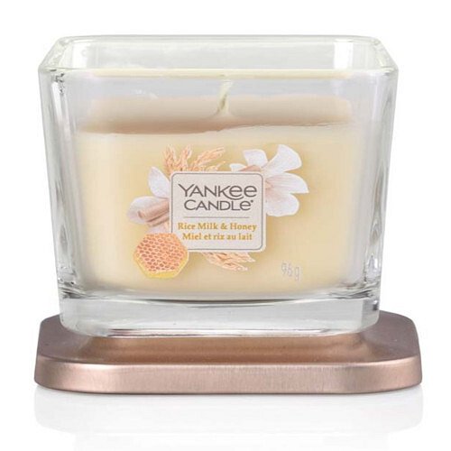 Yankee Candle Aromatická svíčka malá hranatá Rice Milk & Honey  96 g