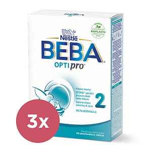 3x BEBA OPTIPRO® 2 Mléko pokračovací kojenecké, 500 g​