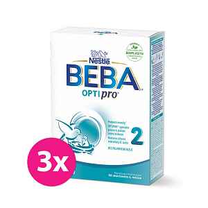 3x BEBA OPTIPRO® 2 Mléko pokračovací kojenecké, 500 g​