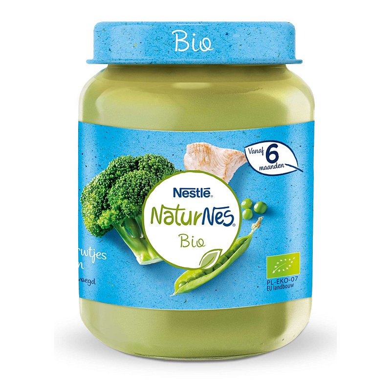 NESTLÉ NaturNes BIO Brokolice s hráškem a krůtím masem 190 g
