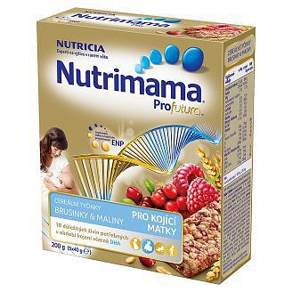 Nutrimama cereální tyčinky Brusinky/Maliny (5x40g)