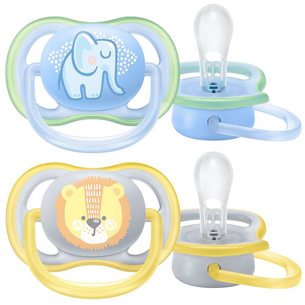 Philips AVENT Šidítko Ultra air Pastel 0-6 m chlapec, 2 ks