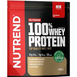 Nutrend 100% Whey Protein jahoda 1000g