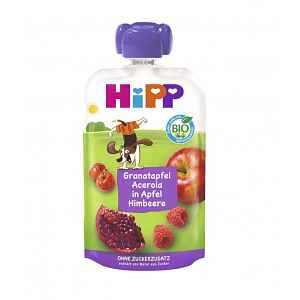 HiPP BIO Jablko-Maliny-Granátové jablko-Acerola od uk. 1. roku, 100 g