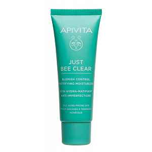 APIVITA Just Bee Clear hydratační krém na pleť se sklonem k akné 40 ml