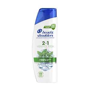 Head&Shoulders Anti-Hairfall with menthol 2v1 šampon a kondicionér proti lupům 330 ml