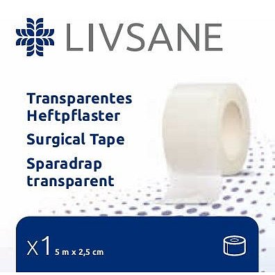 LIVSANE zdravotnická lepící páska 2.5cm x 5m 1ks