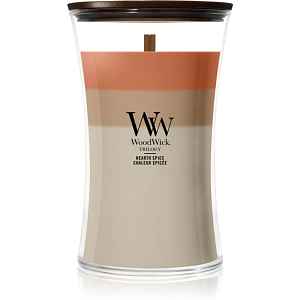 Woodwick Trilogy Hearth Spice vonná svíčka s dřevěným knotem 610 g