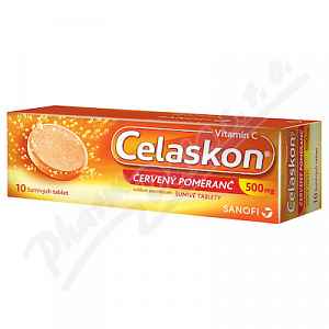 Celaskon červený pomeranč 500mg 10 šumivých tablet