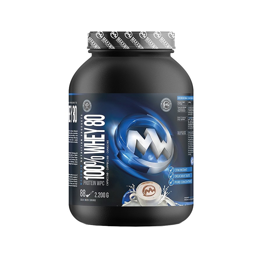 MAXXWIN 100% WHEY 80 cappuccino 2200g