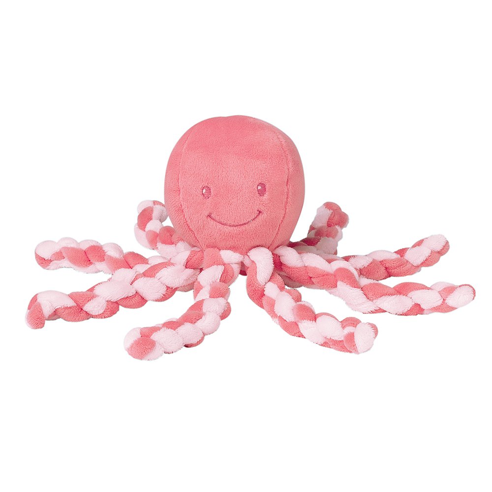 NATTOU První hračka miminka chobotnička PIU PIU Lapidou pink coral 0m +