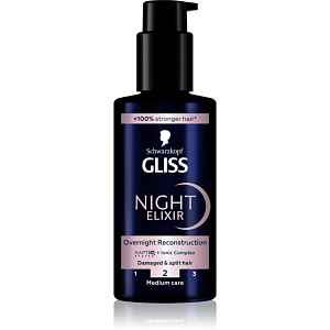 Schwarzkopf Gliss Night Elixir bezoplachový elixír na roztřepené konečky vlasů 100 ml