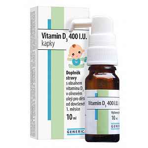 Vitamin D3 400 I.U. kapky 10 ml Generica